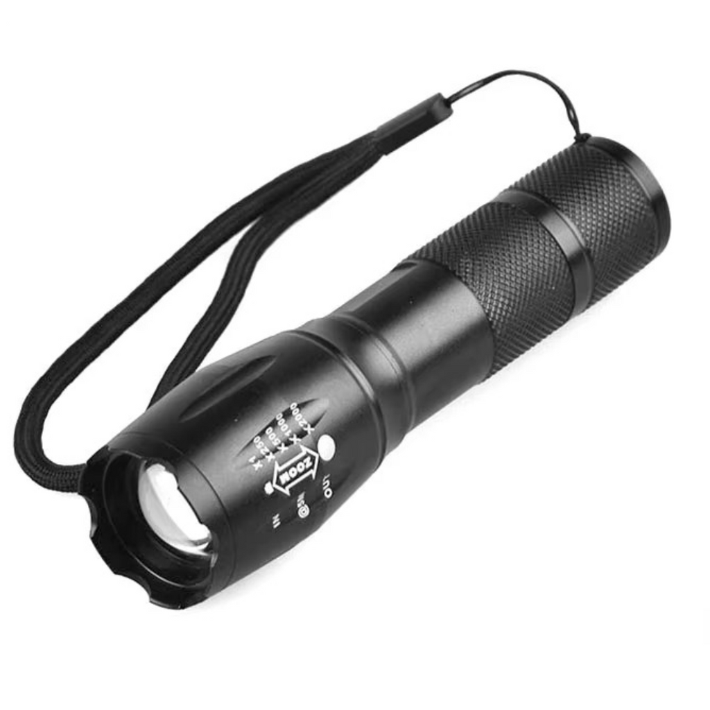 Πακέτο 1+1 Τακτικός Φακός LED με Zoom και Αντοχή στο Νερό - 3 Επαγγελματικοί Τρόποι Φωτισμού