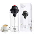 Ηλεκτρική Συσκευή Αφροποίησης Γάλακτος 450ml, με Γυάλινο Ποτήρι Ανθεκτικό στη Θερμότητα, Πυκνό και Ομοιόμορφο Αφρό, Ιδανική για Καπουτσίνο, Λάτε και Καφέ