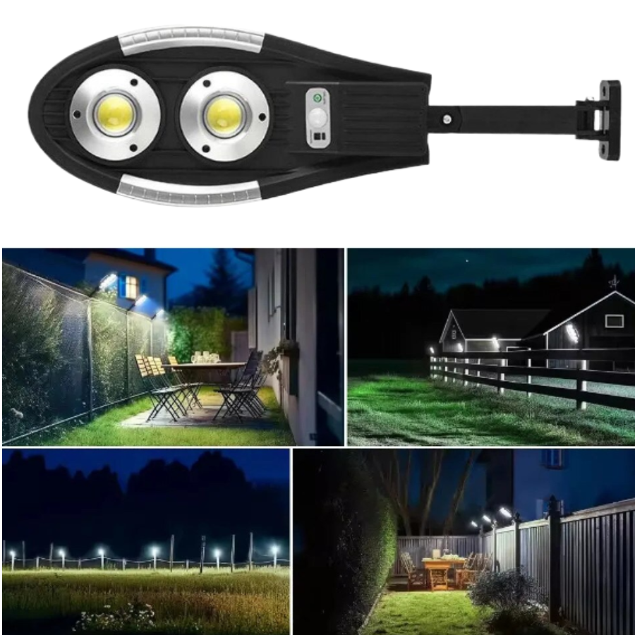 Ηλιακή Λάμπα 150W με 60 LED COB, Αισθητήρα Κίνησης, 3 Λειτουργίες Φωτισμού, Τηλεχειριστήριο, IP65, Αυτονομία έως 12 ώρες, Εξωτερικός Φωτισμός για Αυλή και Κήπο