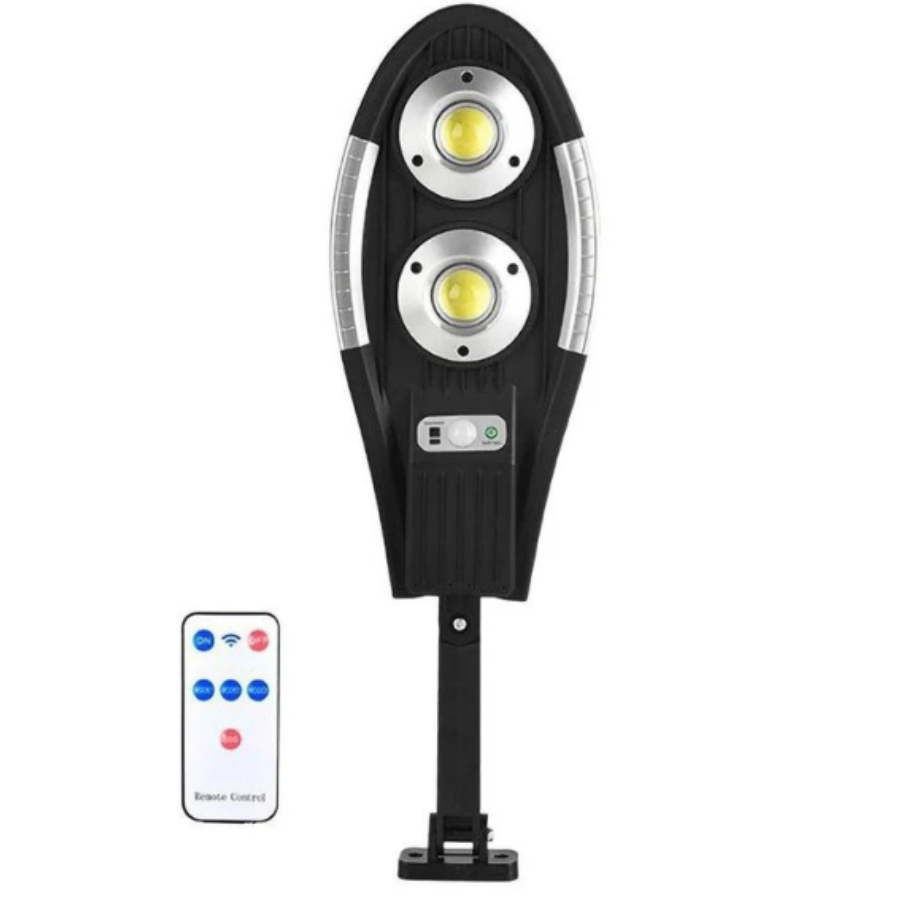 Ηλιακή Λάμπα 150W με 60 LED COB, Αισθητήρα Κίνησης, 3 Λειτουργίες Φωτισμού, Τηλεχειριστήριο, IP65, Αυτονομία έως 12 ώρες, Εξωτερικός Φωτισμός για Αυλή και Κήπο
