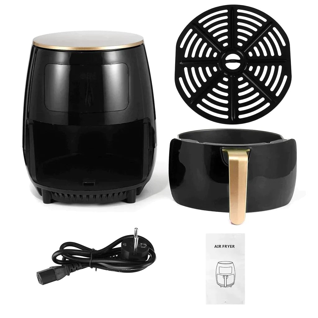 Οικονομικό Πακέτο Κουζίνας – Air Fryer 6L 2400W Φριτέζα χωρίς Λάδι με Ψηφιακή Οθόνη + Τρίφτης 6 σε 1 για Λαχανικά και Φρούτα με Δοχείο