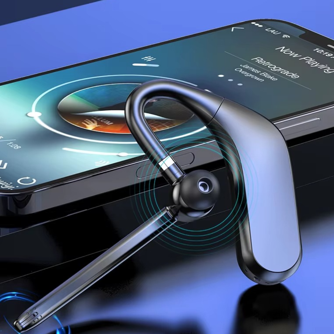 Ασύρματα ακουστικά Bluetooth KJ12, Handsfree με μικρόφωνο, περιστροφή 180°, οθόνη LED, μεγάλη αυτονομία, γρήγορη σύνδεση, εμβέλεια 10m, μαύρο