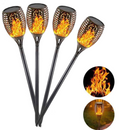 ΣΕΤ 4X Ηλιακή Λάμπα LED με Εφέ Φλόγας ΠΥΡΣΟΣ - 12 LED, Κομψός Σχεδιασμός, Ανθεκτική στις Καιρικές Συνθήκες