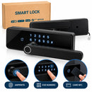 Έξυπνη Κλειδαριά Yala Smart Lock για Πόρτα, Δακτυλικό Αποτύπωμα, Κωδικός και Κάρτα M1/IC, Πληκτρολόγιο Αφής, Μαύρο