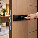 Έξυπνη Κλειδαριά Yala Smart Lock για Πόρτα, Δακτυλικό Αποτύπωμα, Κωδικός και Κάρτα M1/IC, Πληκτρολόγιο Αφής, Μαύρο