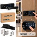 Έξυπνη Κλειδαριά Yala Smart Lock για Πόρτα, Δακτυλικό Αποτύπωμα, Κωδικός και Κάρτα M1/IC, Πληκτρολόγιο Αφής, Μαύρο