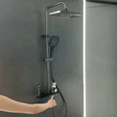 Έξυπνο Σύστημα Ντους με Φώτα LED, Οθόνη LED, Θερμοστατικό Έλεγχο, 4 Λειτουργίες Ψεκασμού, Περιστροφή 360°, Κεφαλή Ντους και Κρυφή Βρύση, Χωρίς Ηλεκτρική Σύνδεση