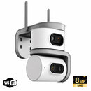 Κάμερα Παρακολούθησης WiFi 8MP με 2 Φακούς, Περιστροφή 360°, Νυχτερινή Όραση, Αμφίδρομος Ήχος, V380 Pro