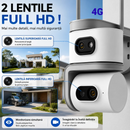 Κάμερα Παρακολούθησης 4G 8MP με 2 Φακούς, Περιστροφή 360°, Νυχτερινή Όραση, Ανίχνευση Κίνησης, Αμφίδρομος Ήχος
