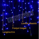 Λαμπάκια LED Κρόσσια Εξωτερικού Χώρου 12m Μπλε – 300 LED, 8 Λειτουργίες Φωτισμού