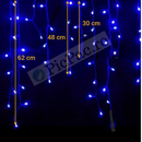 Λαμπάκια LED Κρόσσια Εξωτερικού Χώρου 12m Μπλε – 300 LED, 8 Λειτουργίες Φωτισμού