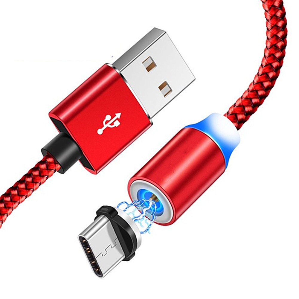 Μαγνητικό Καλώδιο Φόρτισης 3σε1 με LED - Lightning, USB-C, Micro USB - Συμβατό με iPhone/Android