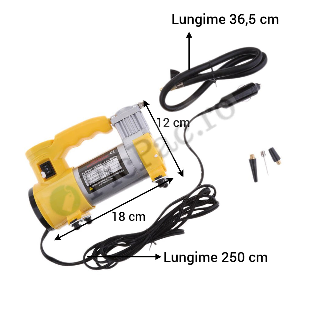 Επαγγελματικός Συμπιεστής Αυτοκινήτου 12V, 35L/min - Ιδανικός για SUV, Μικρολεωφορεία, Φορτηγάκια