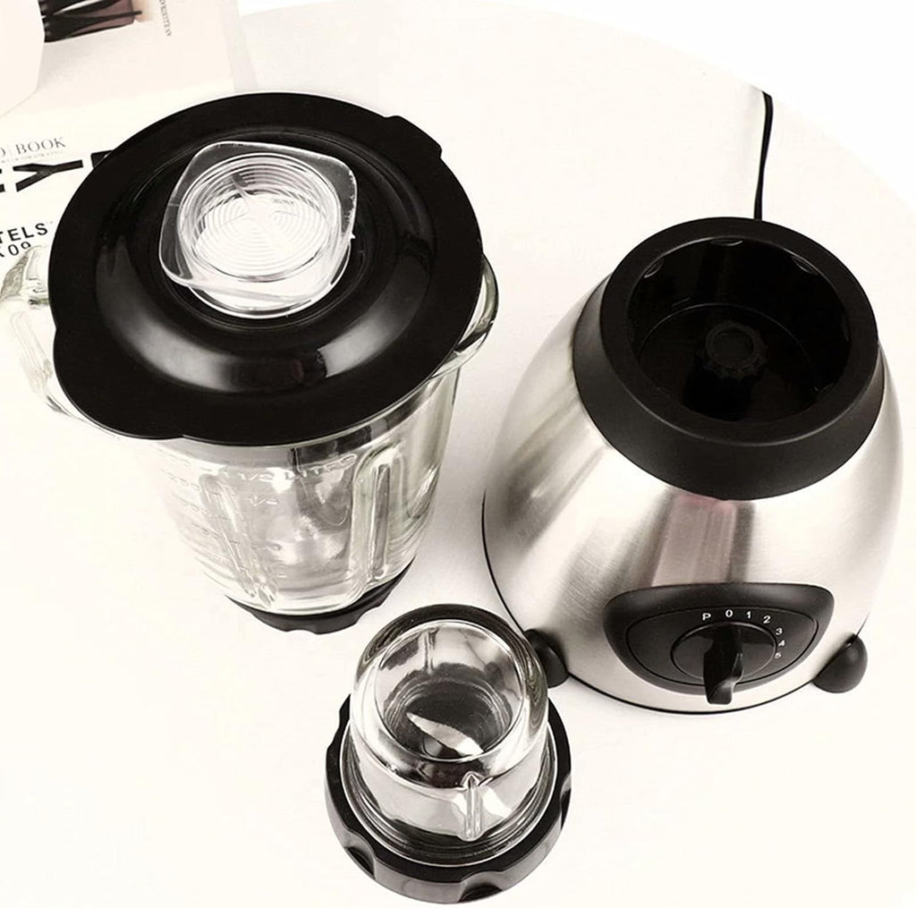 Ηλεκτρικό Μπλέντερ 2 σε 1 με Μύλο | 1.5L | 650W | 5 Ταχύτητες + Λειτουργία Pulse | Λεπίδες από Ανοξείδωτο Ατσάλι | Ανάμιξη, Smoothie, Θρυμματισμός Πάγου