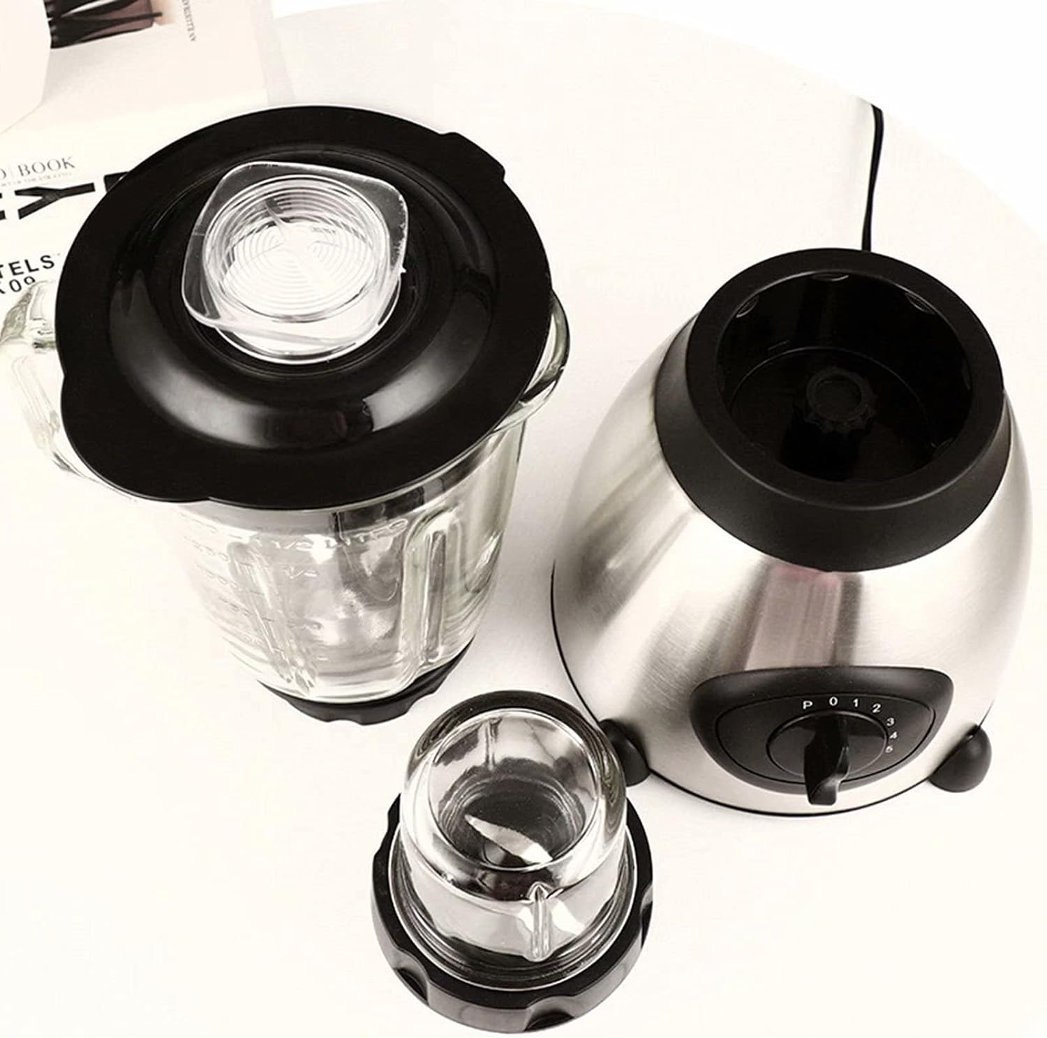 Ηλεκτρικό Μπλέντερ 2 σε 1 με Μύλο | 1.5L | 650W | 5 Ταχύτητες + Λειτουργία Pulse | Λεπίδες από Ανοξείδωτο Ατσάλι | Ανάμιξη, Smoothie, Θρυμματισμός Πάγου