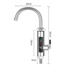 Ηλεκτρική Βρύση Άμεσης Θέρμανσης Inox 3000W - Ζεστό Νερό σε Δευτερόλεπτα, Οθόνη LED, Περιστροφή 360°