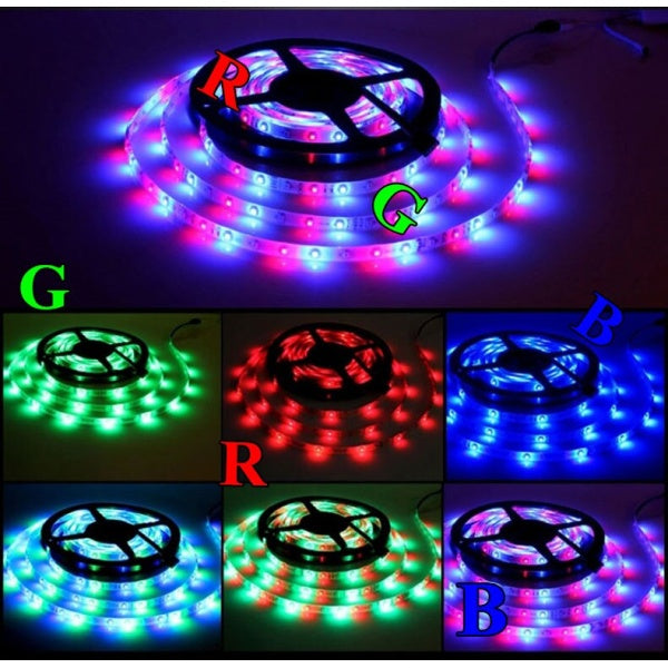 Ταινία LED RGB 5m με Τηλεχειριστήριο – 300 LED Αδιάβροχη IP65 για Εσωτερικούς και Εξωτερικούς Χώρους