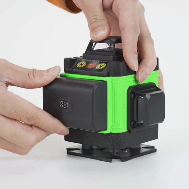 Λέιζερ αλφάδι 4D ΜΕ 16 γραμμές, 4 δέσμες x 360 μοίρες, Πράσινες γραμμές, Εμβέλεια 25m, Ακρίβεια ± 2mm/10m, Αυτοεπιπεδούμενο, Ορθή γωνία, Μπαταρίες 2 x 4000 mAh 4.2V, Τηλεχειριστήριο