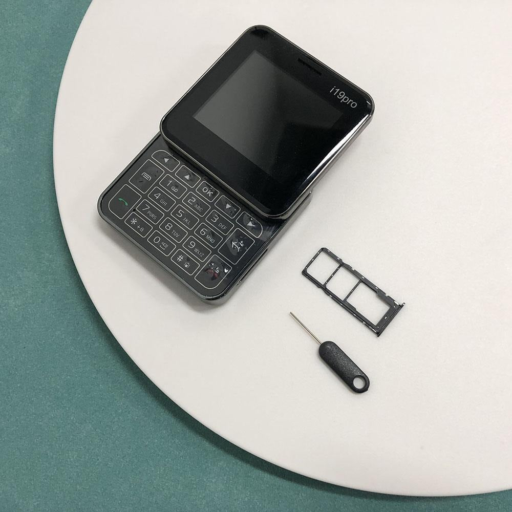 Μίνι Συρόμενο Τηλέφωνο i19 Pro Οθόνη 2.4 ιντσών, Dual SIM, Κάμερα, Ραδιόφωνο FM, Bluetooth, Φυσικά Κουμπιά, Ξεκλείδωτο
