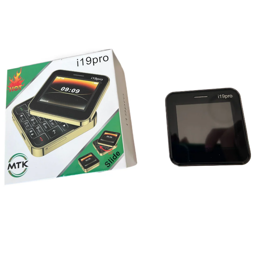 Μίνι Συρόμενο Τηλέφωνο i19 Pro Οθόνη 2.4 ιντσών, Dual SIM, Κάμερα, Ραδιόφωνο FM, Bluetooth, Φυσικά Κουμπιά, Ξεκλείδωτο