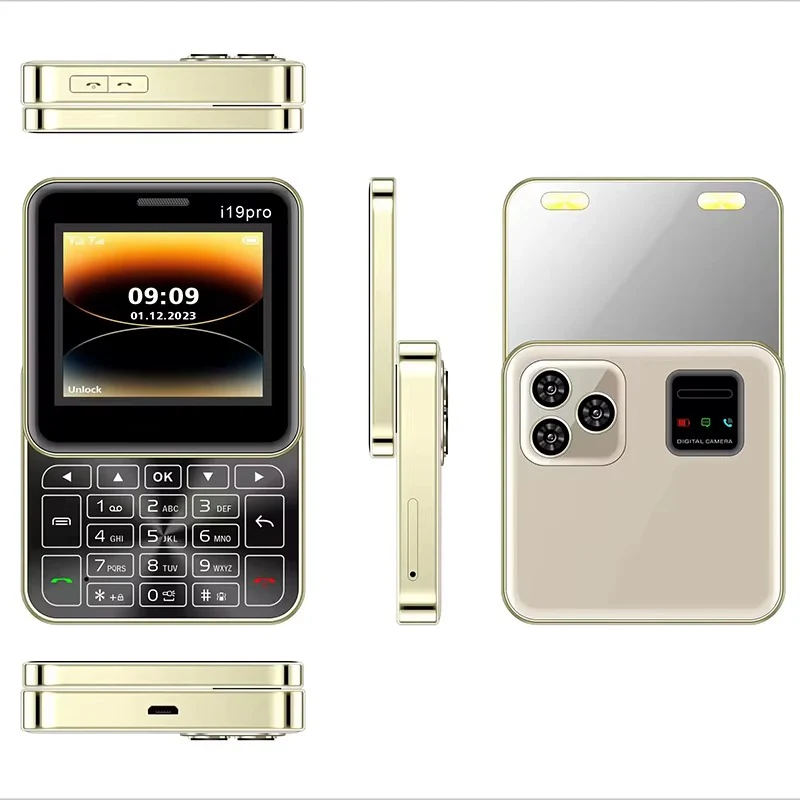Μίνι Συρόμενο Τηλέφωνο i19 Pro Οθόνη 2.4 ιντσών, Dual SIM, Κάμερα, Ραδιόφωνο FM, Bluetooth, Φυσικά Κουμπιά, Ξεκλείδωτο