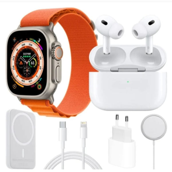Πλήρες Σετ Smartwatch X8 + Ασύρματα Ακουστικά + Ασύρματος Φορτιστής + 8 Premium Αξεσουάρ