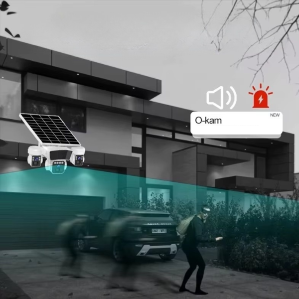 Ηλιακή Κάμερα Παρακολούθησης 4G TL3 1 Αισθητήρας PIR, Μπαταρία 12000mAh, Νυχτερινή Όραση, 7,5w Έλεγχος μέσω OKAM Pro